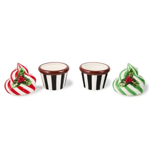 Check It Out Ceramic Cupcake Boxes, Set of 2