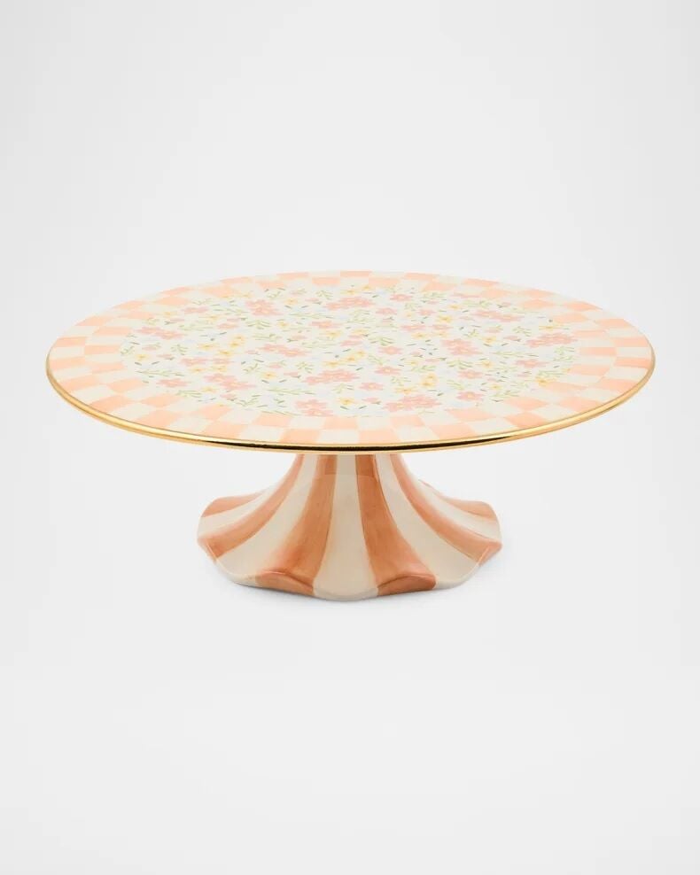 Posie Patch Large Ceramic Pedestal Platter