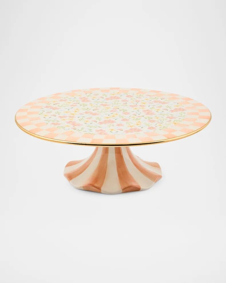 Posie Patch Large Ceramic Pedestal Platter