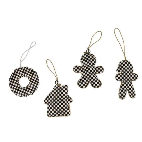 Gingerbread Beaded Ornaments, Set of 4