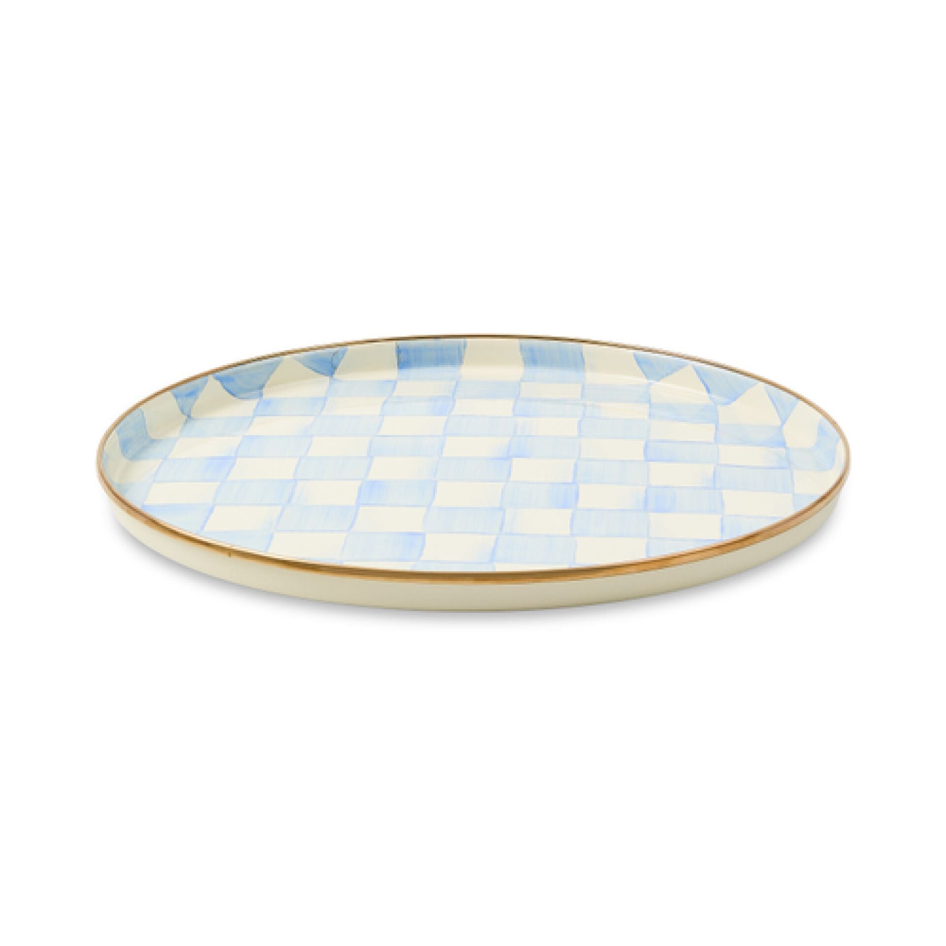 Sky Check Round Tray