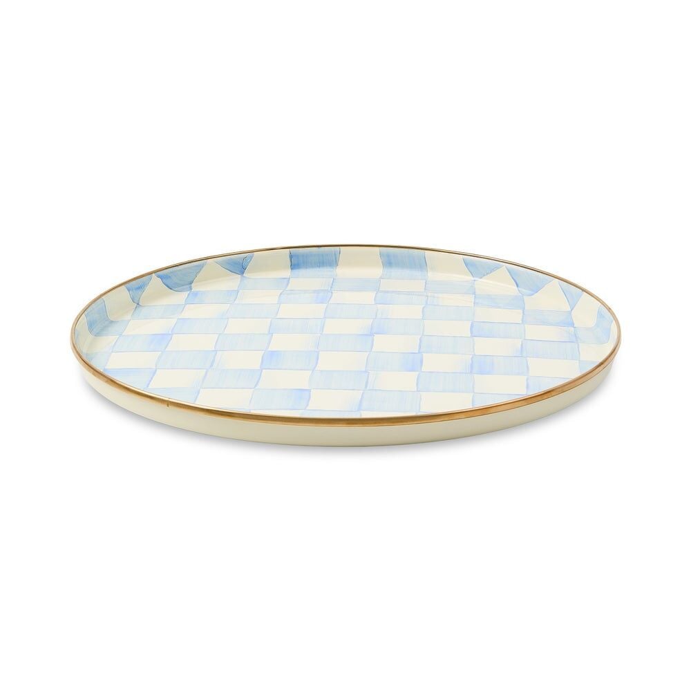 Sky Check Round Tray