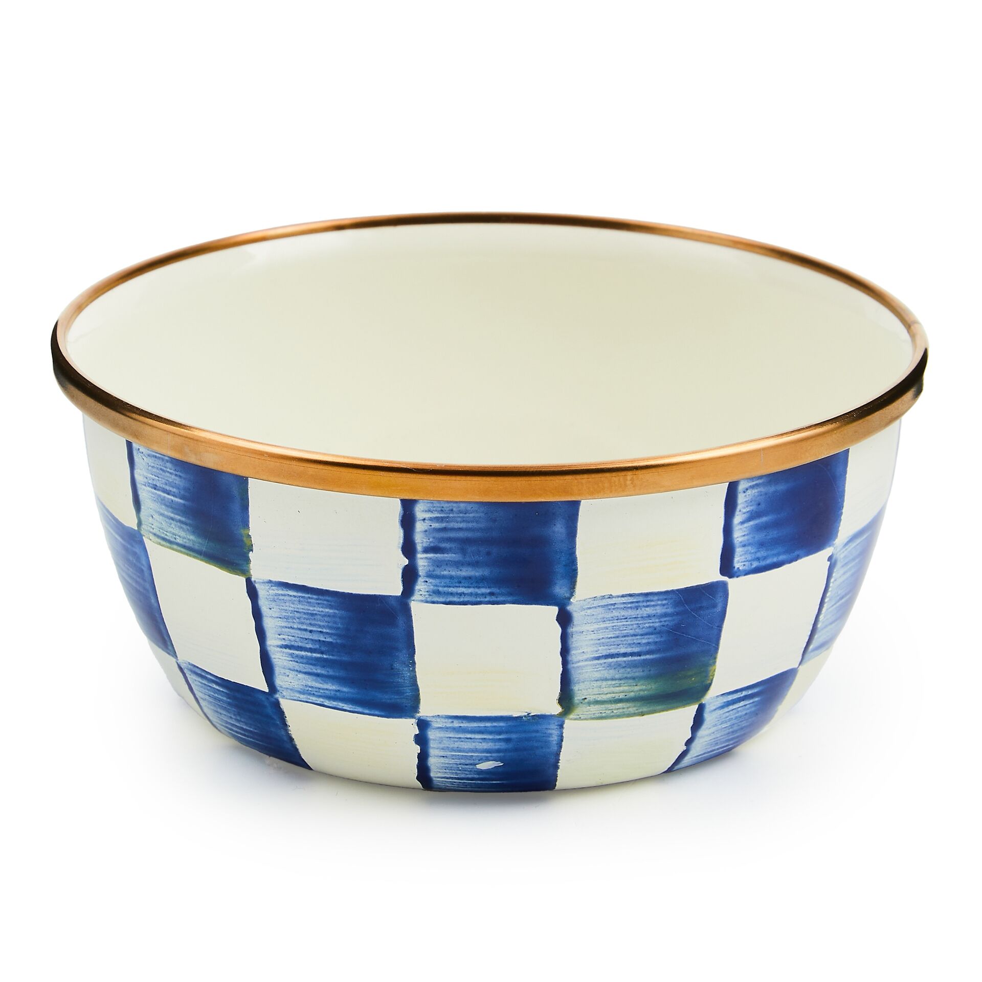 Royal Check Enamel Pinch Bowl