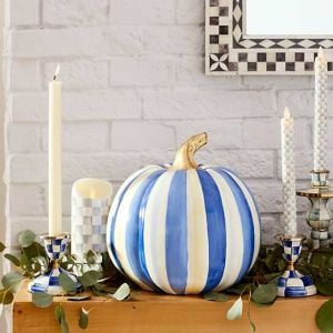 Royal Check Enamel Candlestick - Short