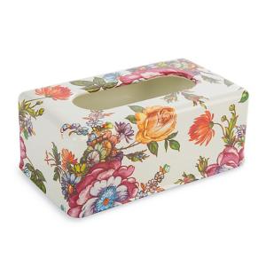 Flower Market Standard Tissue Box Holder - White