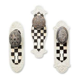 Courtly Door Knob Hooks, Set of 3