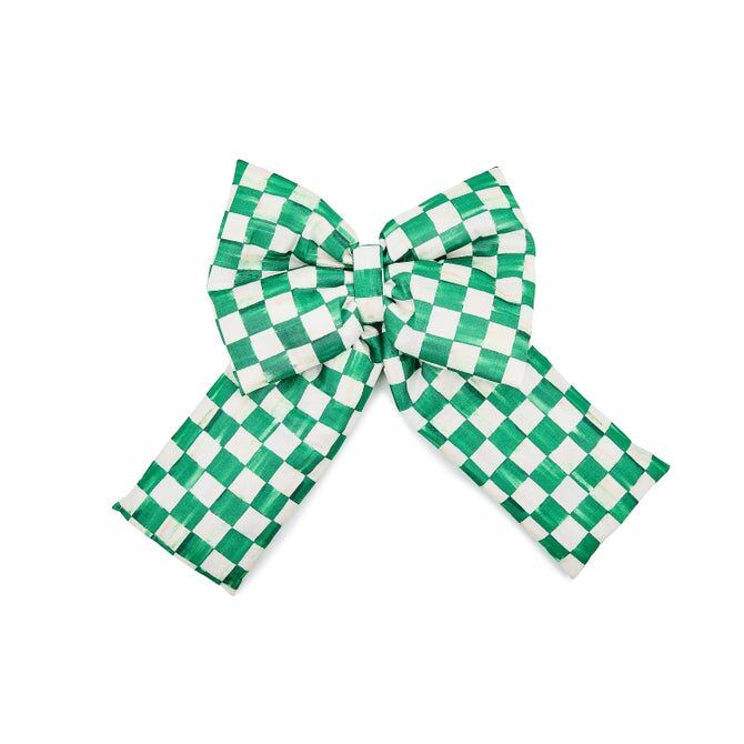 Green Check Large Bow