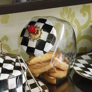 Cookie Jar with Courtly Check Enamel Lid