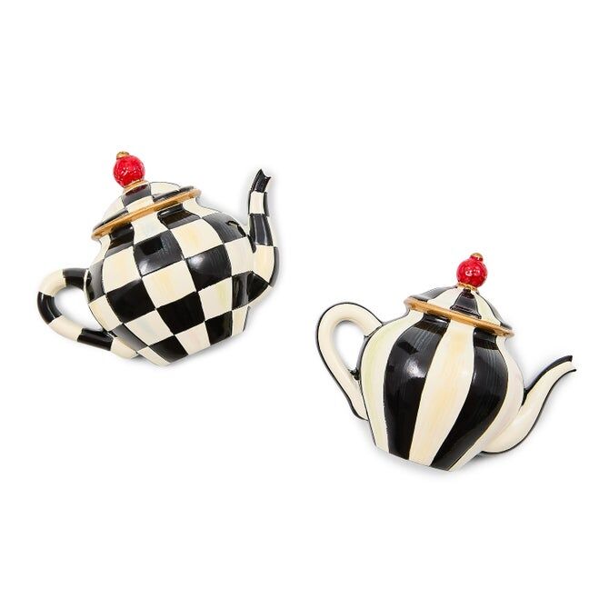 MACKENZiE マッケンジーチャイルズ　ティーポット　ペッパー入れセット Teapot Magnets, Set of 2MacKenzie-ChildsTeapot Magnets, Set of 2