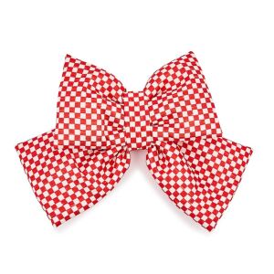 Red Check Small Bow