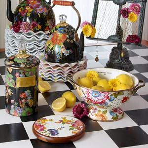 Flower Market Trivet - White