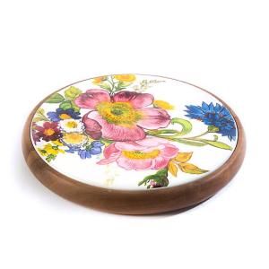 Flower Market Trivet - White