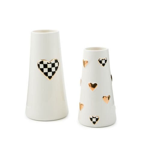 Courtly Check Tall Heart Vase