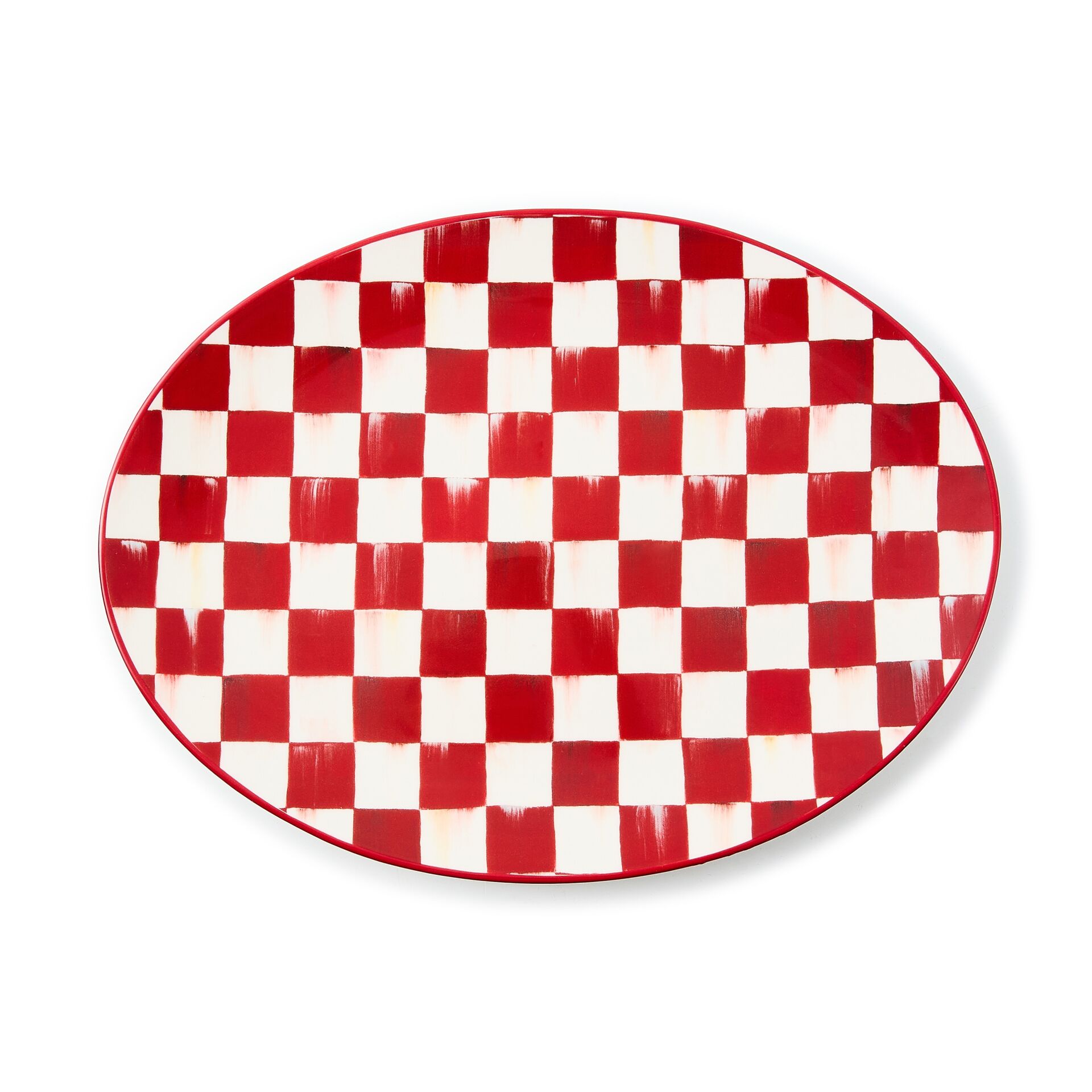 Cherry Check Serving Platter