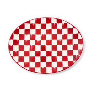 Cherry Check Serving Platter