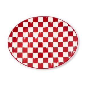 Cherry Check Serving Platter