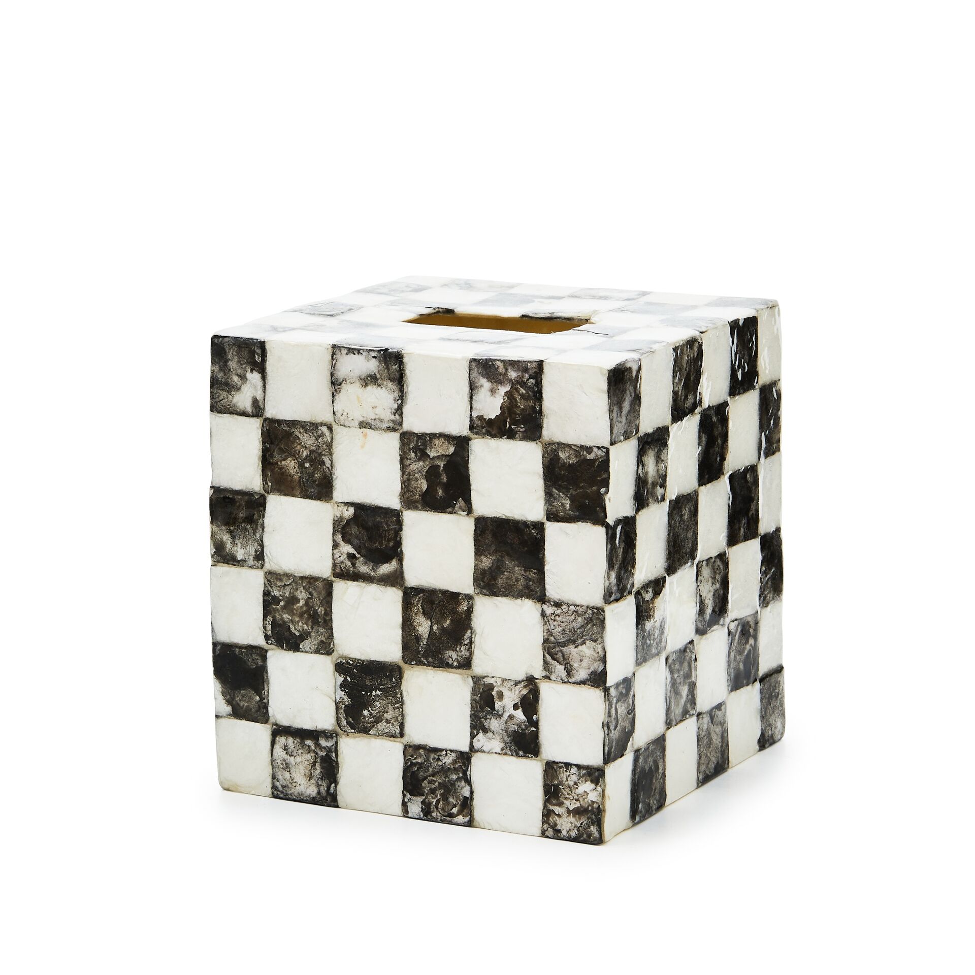 Courtly Check Capiz Boutique Tissue Box Cover