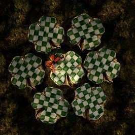 Lucky Check Clover Plate