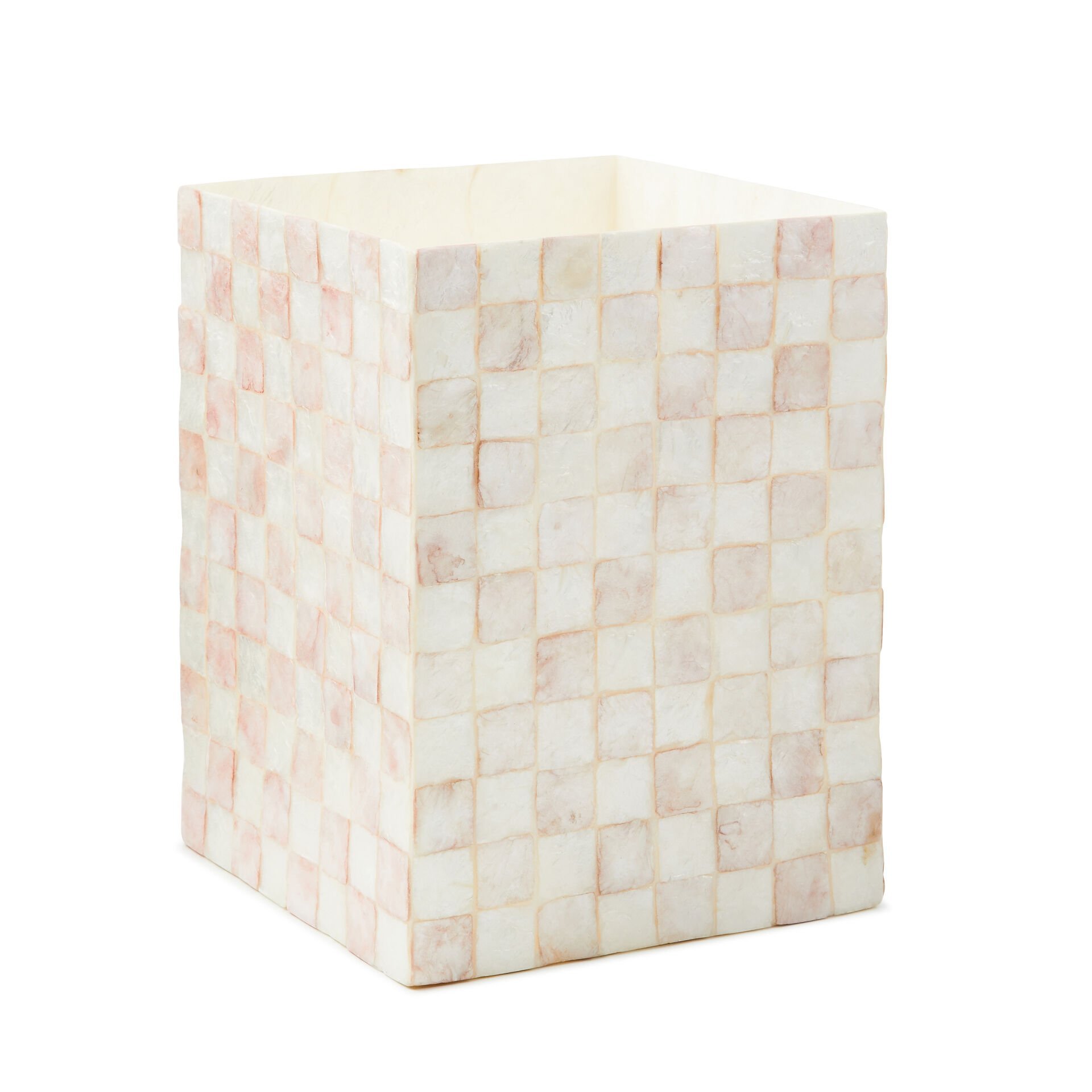Rosy Check Capiz Waste Bin