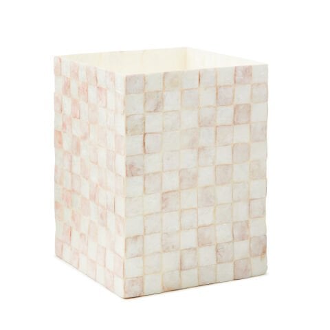 Rosy Check Capiz Waste Bin