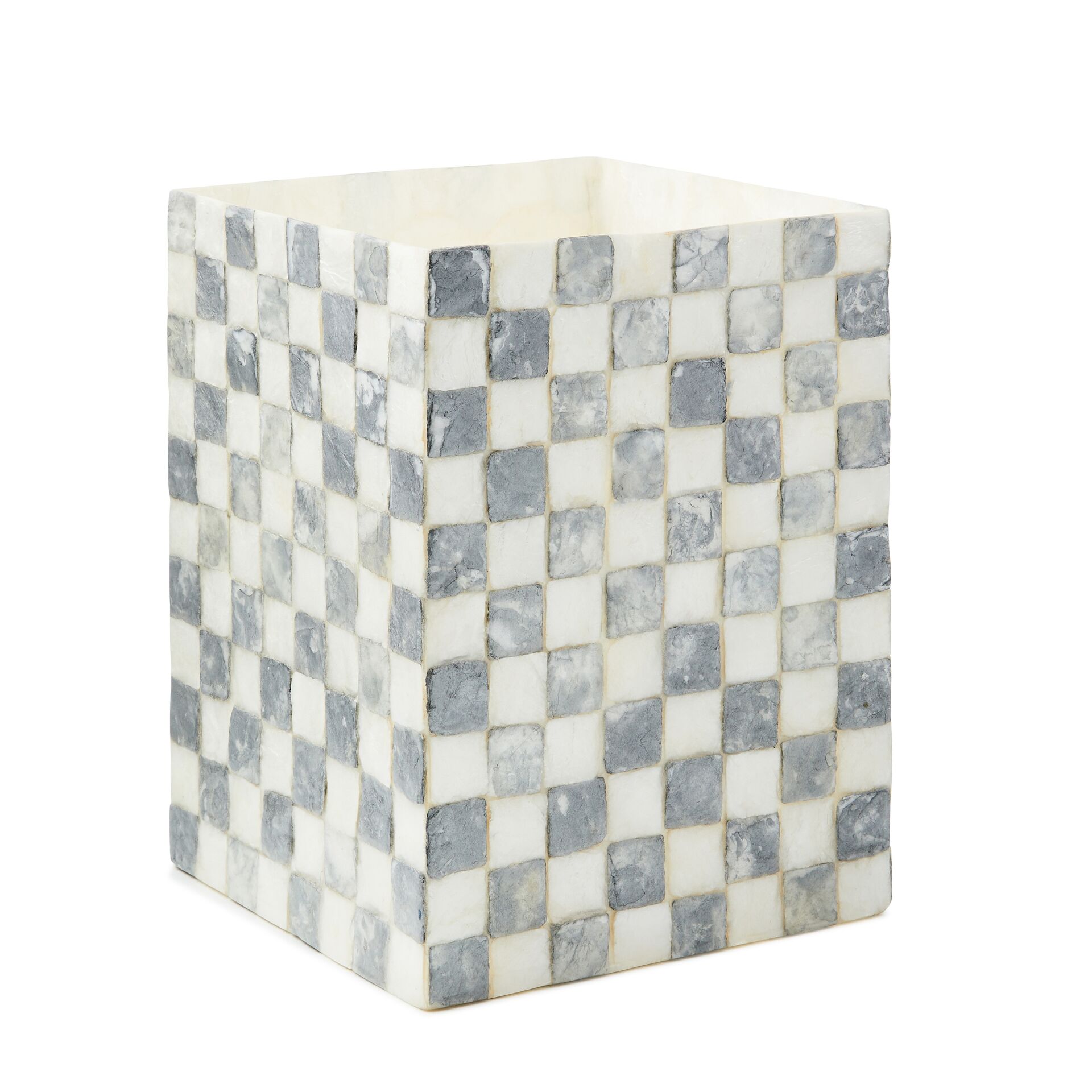 Sterling Check Capiz Waste Bin