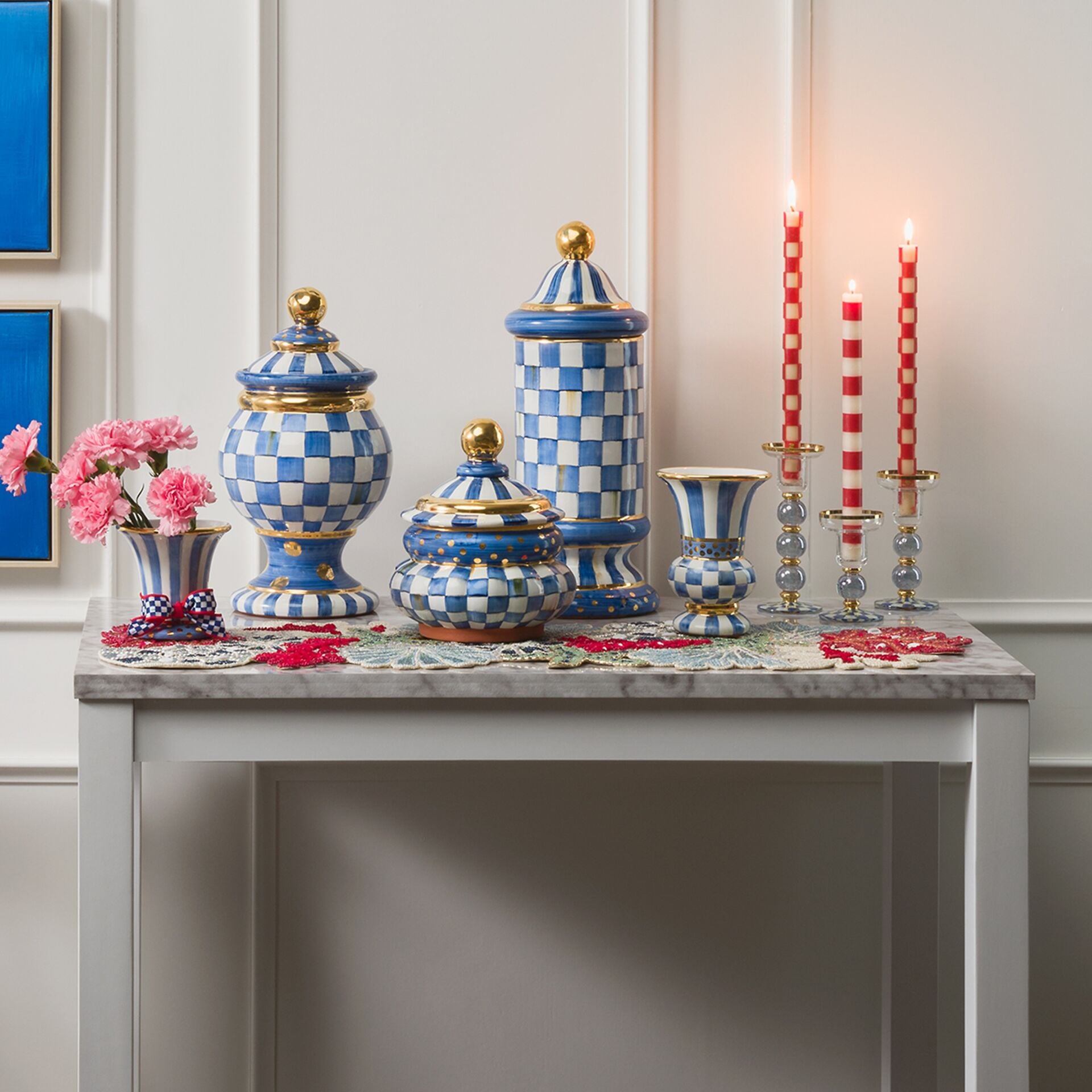 Royal Check Globe Canister