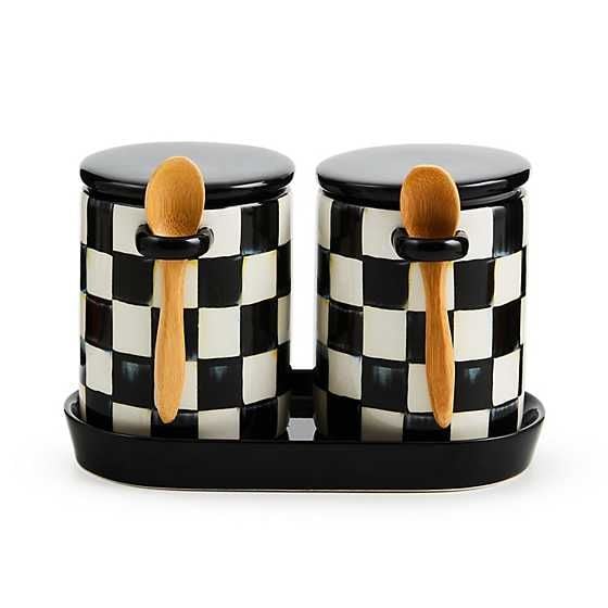 Courtly Check Farmhouse Canisters, Set of 2