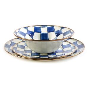 Royal Check Enamel Breakfast Bowl