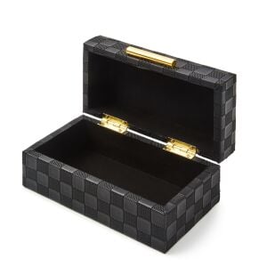 Black Faux Leather Small Box