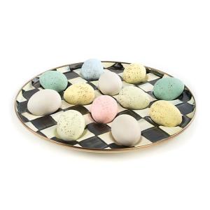 Courtly Check Enamel Egg Plate