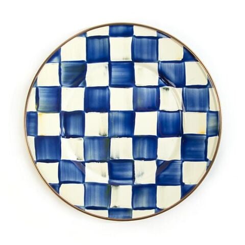 Royal Check Enamel Salad/Dessert Plate