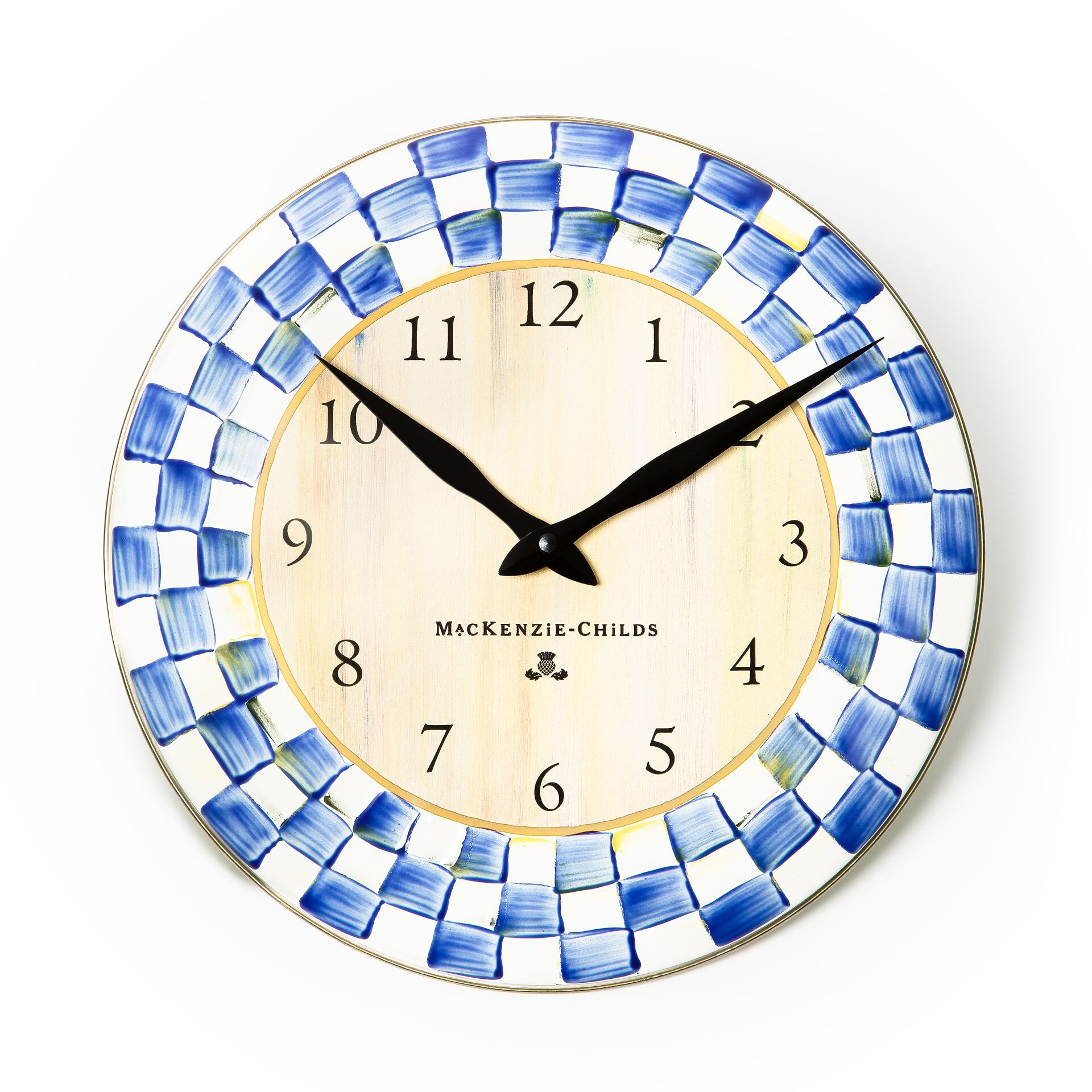 Royal Check Enamel Clock