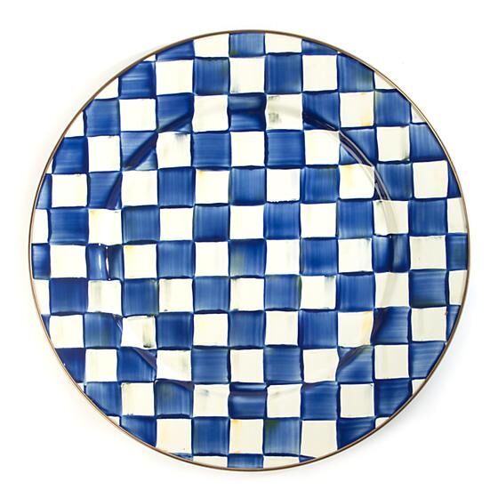 Royal Check Enamel Serving Platter