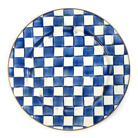 Royal Check Enamel Serving Platter