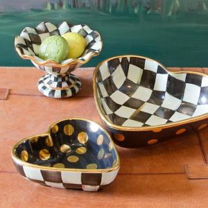 Courtly Check Heart Bowl - Large