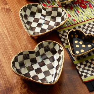 Courtly Check Heart Bowl - Large