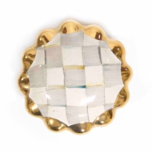 Sterling Check Round Knob