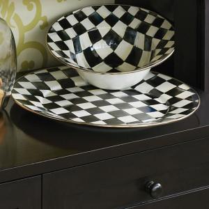 Courtly Check Enamel Serving Platter
