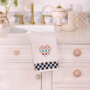 Rainbow Heart Check Hand Towel