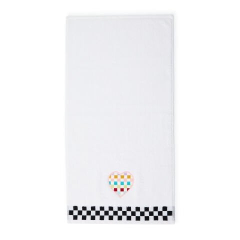 Rainbow Heart Check Hand Towel