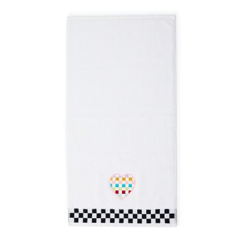 Rainbow Heart Check Hand Towel