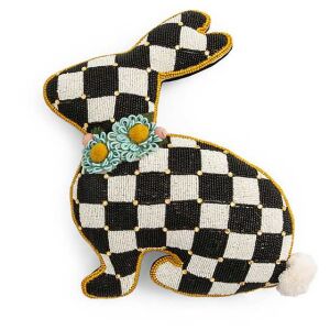 Beaded Bunny Shaped Throw Pillow