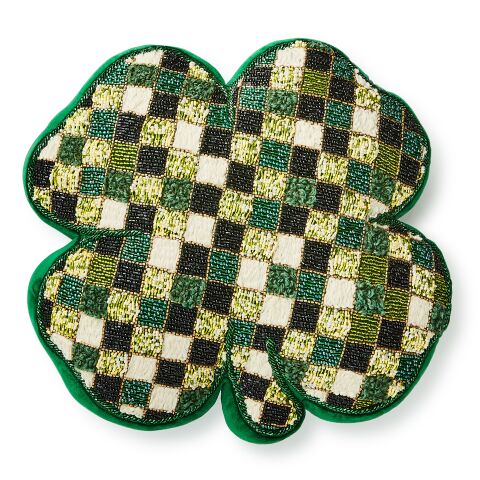 Shaped Lucky Clover Throw Pillow