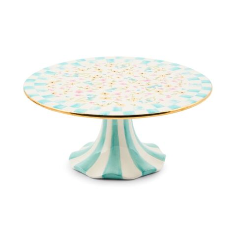 Posie Patch Small Ceramic Pedestal Platter