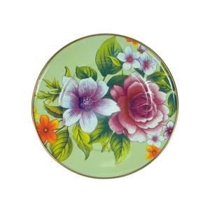 Flower Market Salad/Dessert Plate - Green