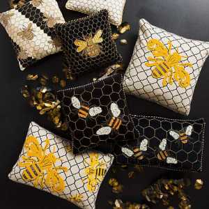 Queen Bee Outdoor Lumbar Pillow