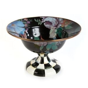 Flower Market Large Compote - Black