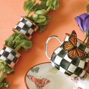 Courtly Check Enamel Napkin Ring