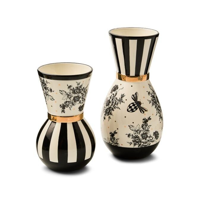 Bee Toile Vases Set of 2