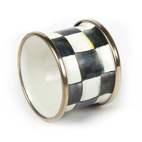 Courtly Check Enamel Napkin Ring